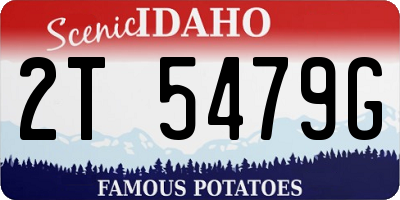ID license plate 2T5479G