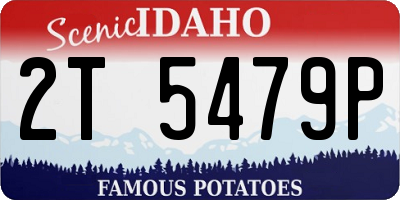 ID license plate 2T5479P