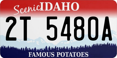 ID license plate 2T5480A