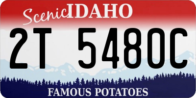 ID license plate 2T5480C