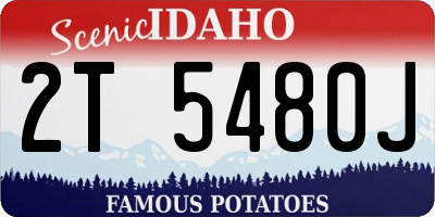 ID license plate 2T5480J