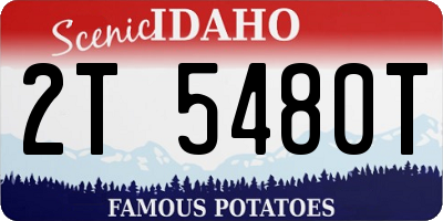 ID license plate 2T5480T