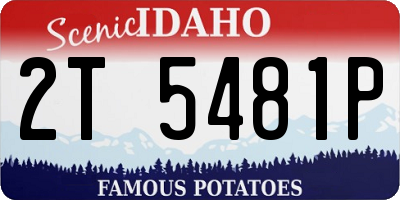 ID license plate 2T5481P