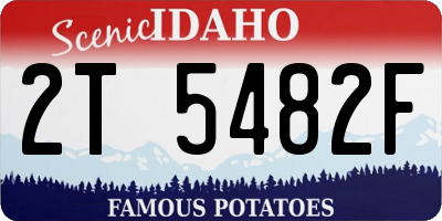 ID license plate 2T5482F
