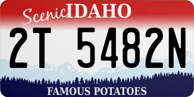 ID license plate 2T5482N