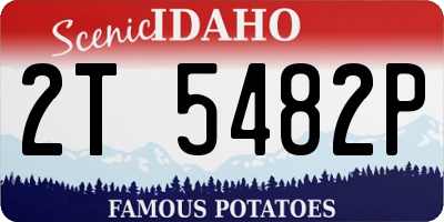 ID license plate 2T5482P