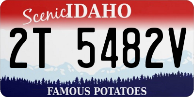 ID license plate 2T5482V