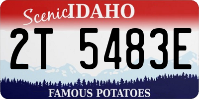 ID license plate 2T5483E