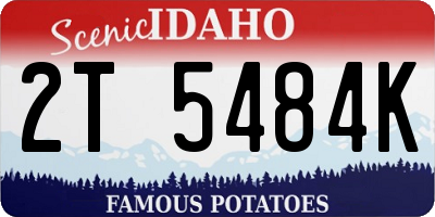 ID license plate 2T5484K