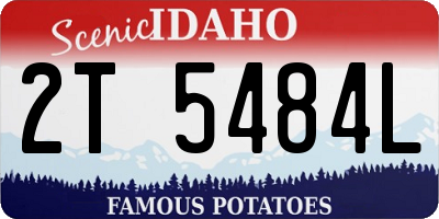 ID license plate 2T5484L