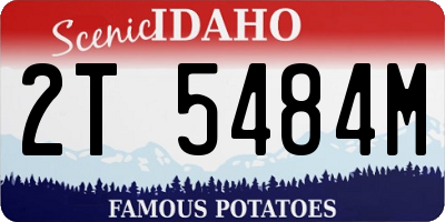 ID license plate 2T5484M