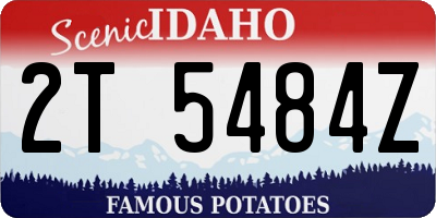 ID license plate 2T5484Z