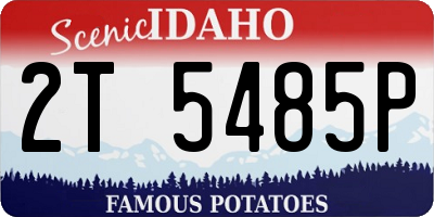 ID license plate 2T5485P