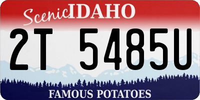ID license plate 2T5485U