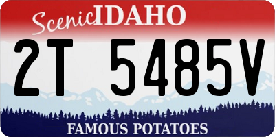 ID license plate 2T5485V