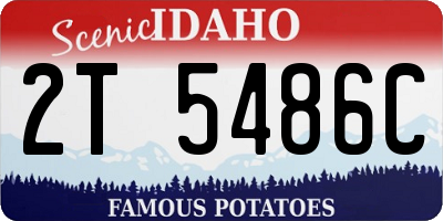 ID license plate 2T5486C