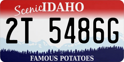 ID license plate 2T5486G