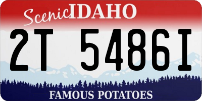 ID license plate 2T5486I
