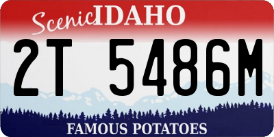 ID license plate 2T5486M