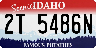 ID license plate 2T5486N