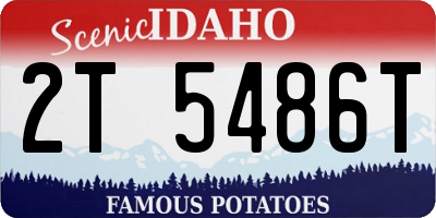 ID license plate 2T5486T
