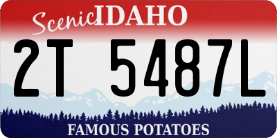 ID license plate 2T5487L