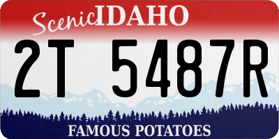 ID license plate 2T5487R