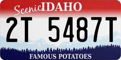 ID license plate 2T5487T