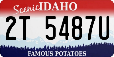 ID license plate 2T5487U
