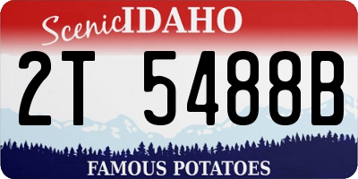 ID license plate 2T5488B