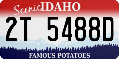 ID license plate 2T5488D