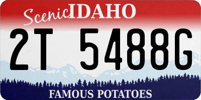ID license plate 2T5488G