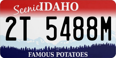 ID license plate 2T5488M