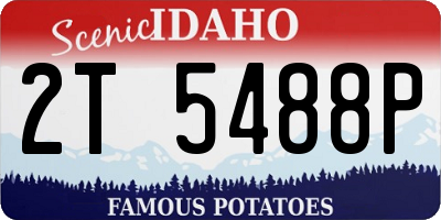 ID license plate 2T5488P
