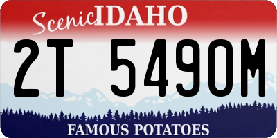 ID license plate 2T5490M