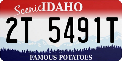 ID license plate 2T5491T