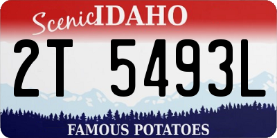 ID license plate 2T5493L