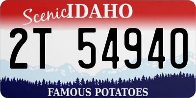 ID license plate 2T5494O