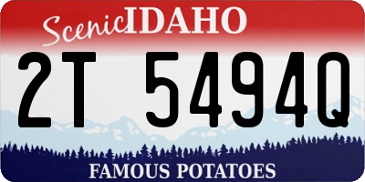 ID license plate 2T5494Q