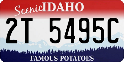 ID license plate 2T5495C