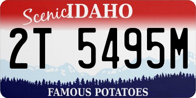 ID license plate 2T5495M