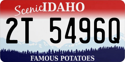 ID license plate 2T5496Q