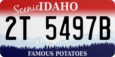 ID license plate 2T5497B