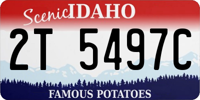 ID license plate 2T5497C