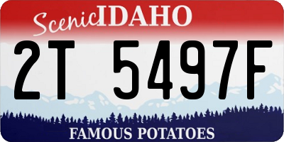ID license plate 2T5497F