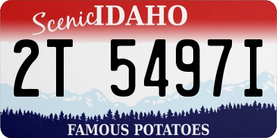 ID license plate 2T5497I