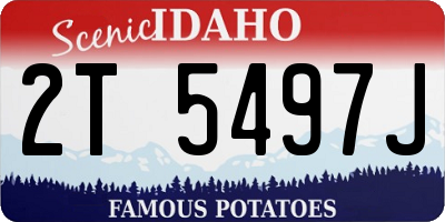 ID license plate 2T5497J