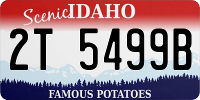 ID license plate 2T5499B