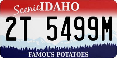 ID license plate 2T5499M