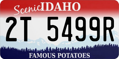 ID license plate 2T5499R